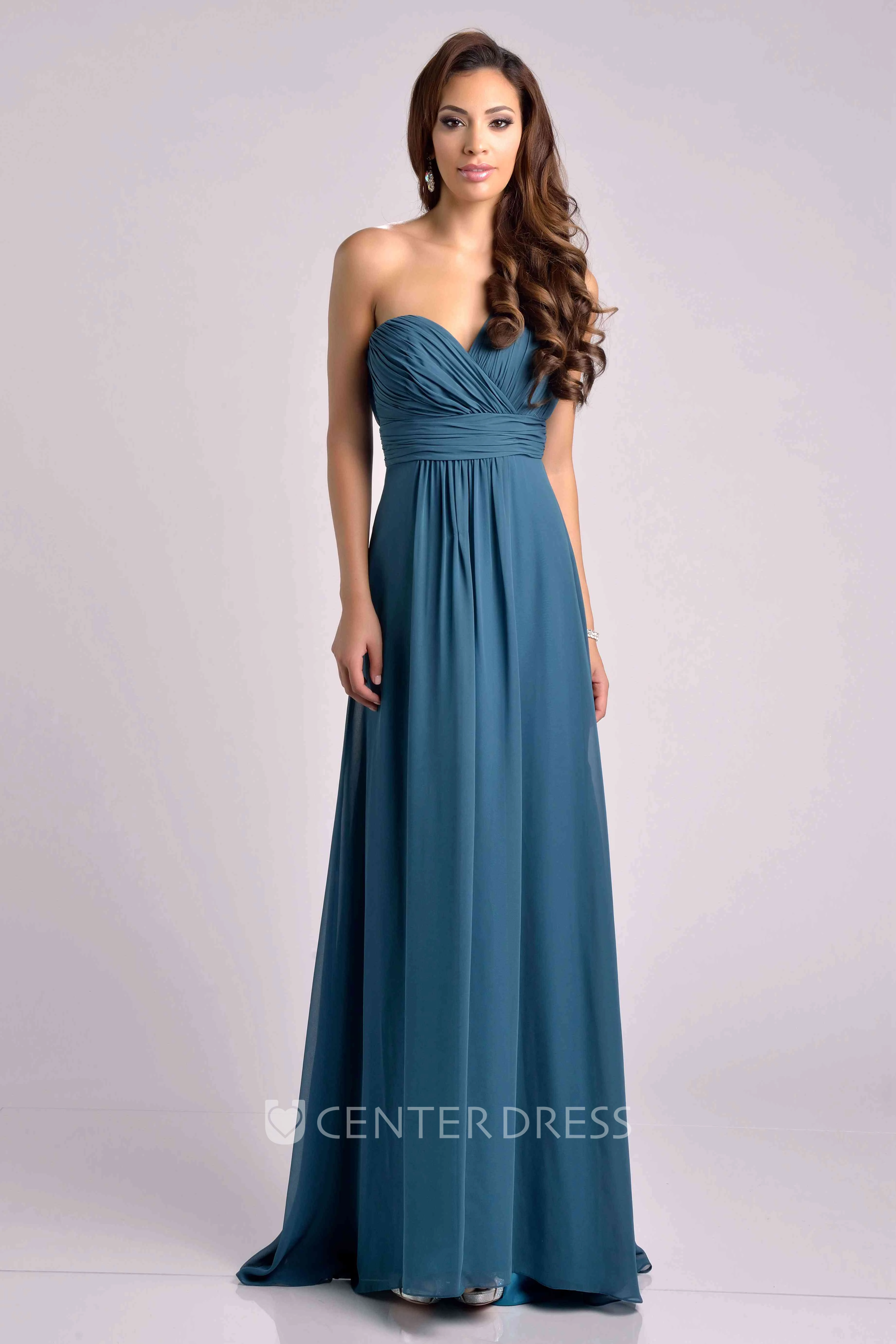 One-Shoulder Chiffon A-Line Bridesmaid Dress With Ruching And Cinched Waistband