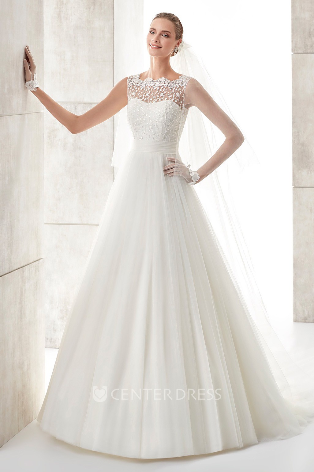 Cinched Waist Wedding Dress