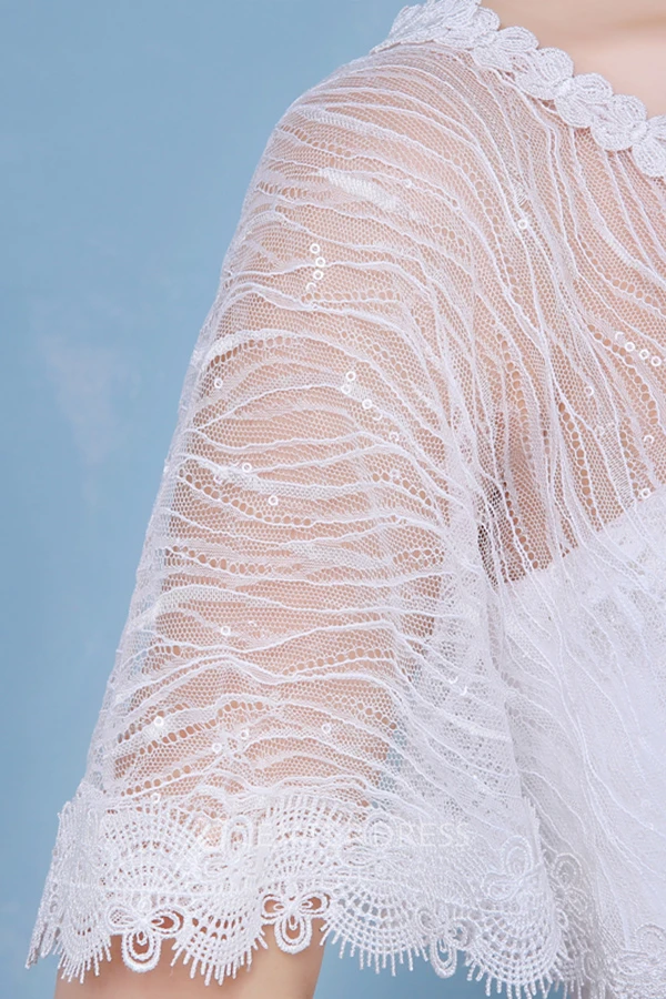 New Sequined Lace Shawl Cape-style Small White Cloak