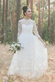 Lace Vintage Boho Light Lace Wedding Dress