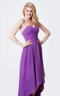 Sweetheart High Low Chiffon Bridesmaid Dress