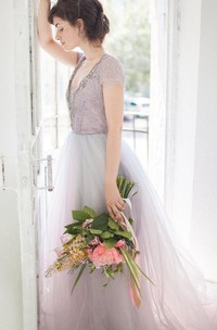 Tulle Wedding Gown Lavanda Dress