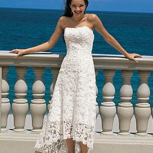 Ucenter Dress A Line Garden Floor-Length Bow Sash Ribbon Lace Wedding Dress - White, Size 24W