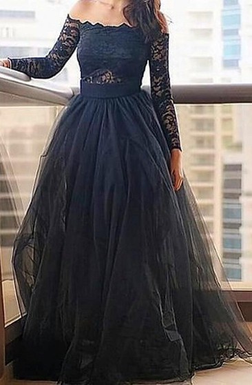 black prom dresses long sleeve