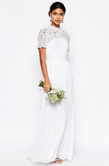 sequin wedding dress long sleeve