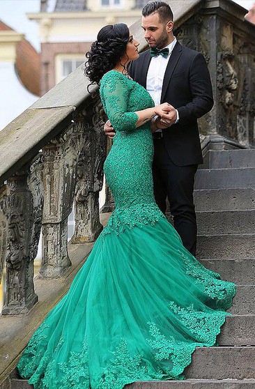 mermaid plus size prom dresses