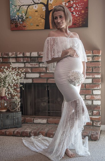 pregnant mermaid wedding dress