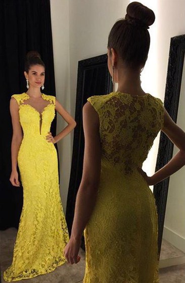 yellow party wear dress