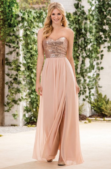 rose gold bridesmaid