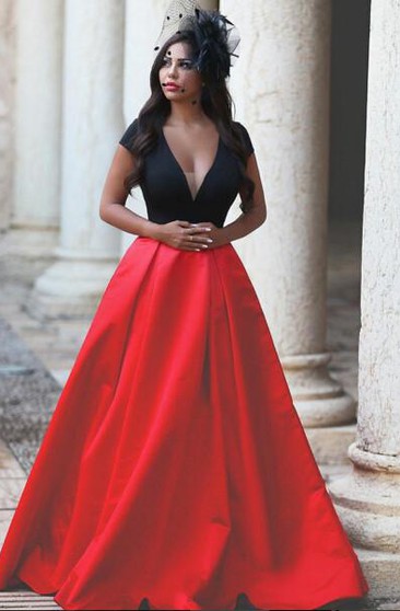 black red gown