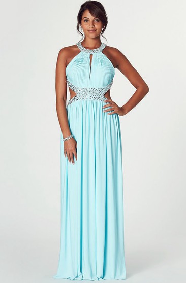 tiffany blue evening gown