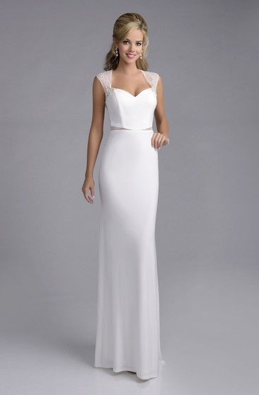 simple lace wedding dress no train