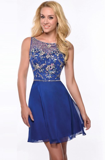 cobalt blue homecoming dress