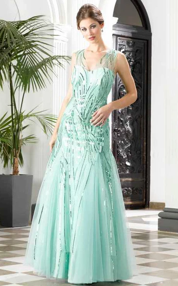 Mint green clearance and silver dress