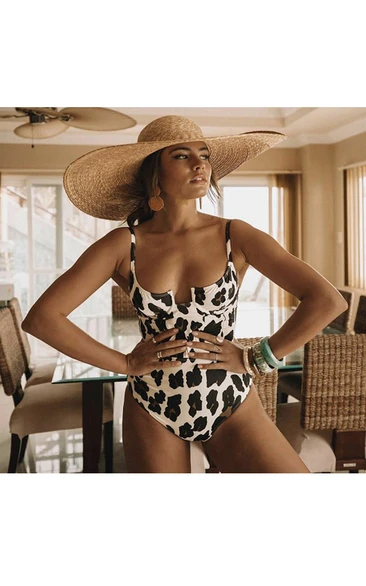 Solid and striped 2024 leopard one piece