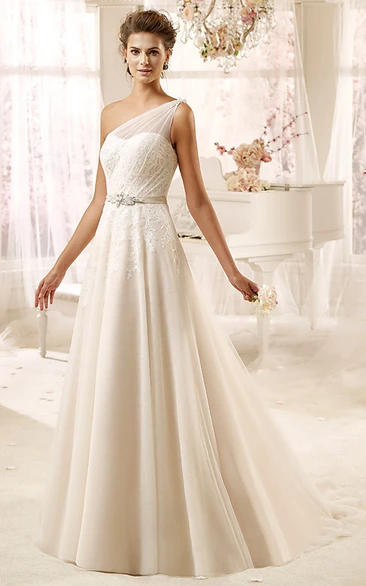 Tulle Strap Wedding Dress