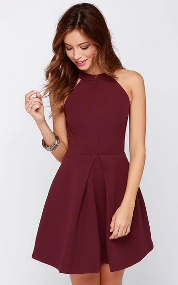 Short maroon bridesmaid on sale dresses