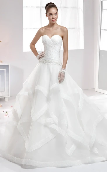 Ruffle Skirt Ball Gown Wedding Dresses