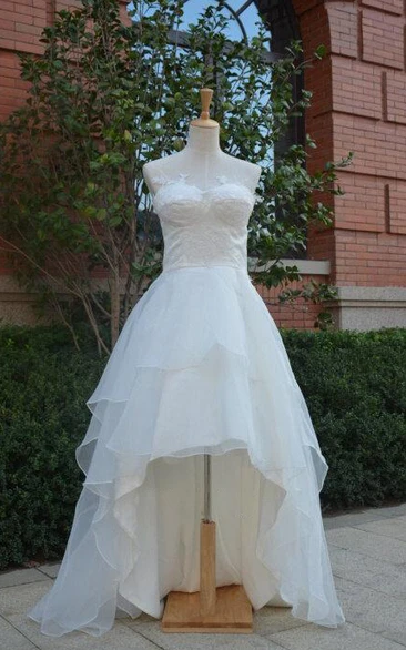 High Low Wedding Dresses with Cowboy Boots