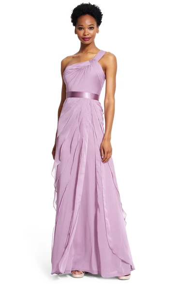 Adrianna Papell Tiered Chiffon Dress