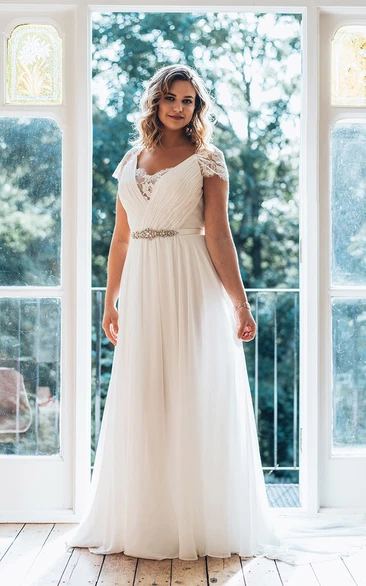 Short Sleeve Wedding Dresses - UCenter Dress