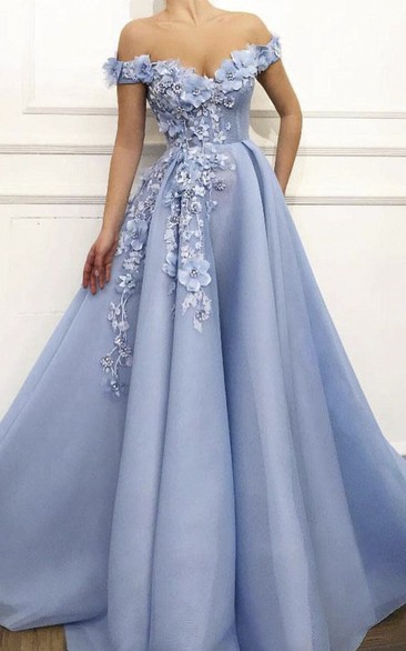 Cinderella Divine J812 Floral Glitter Long Prom Dress  The Dress Outlet
