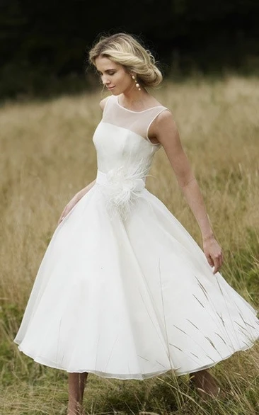 Tea length wedding shop gowns for older brides