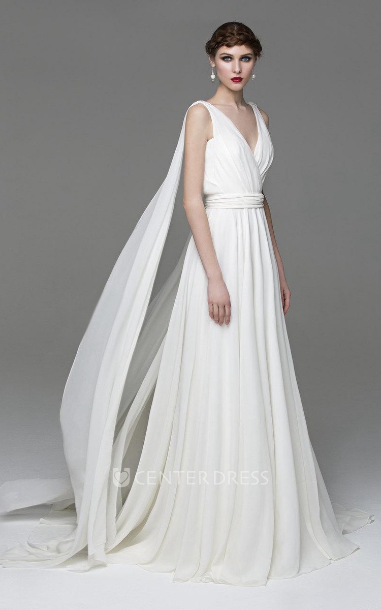 Greek Chiffon Wedding Dress