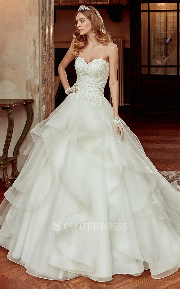 Long Sleeve Corset Wedding Dress - Ucenter Dress