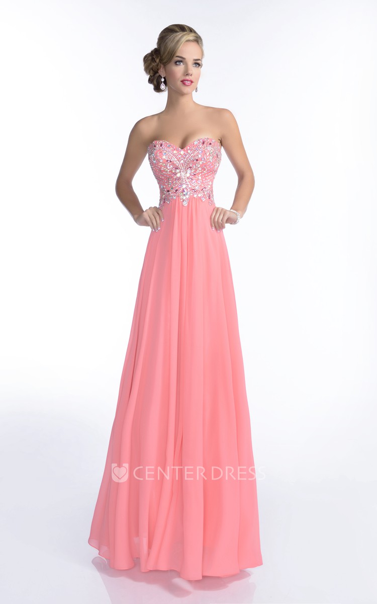 Bodice Chiffon Prom Dresses