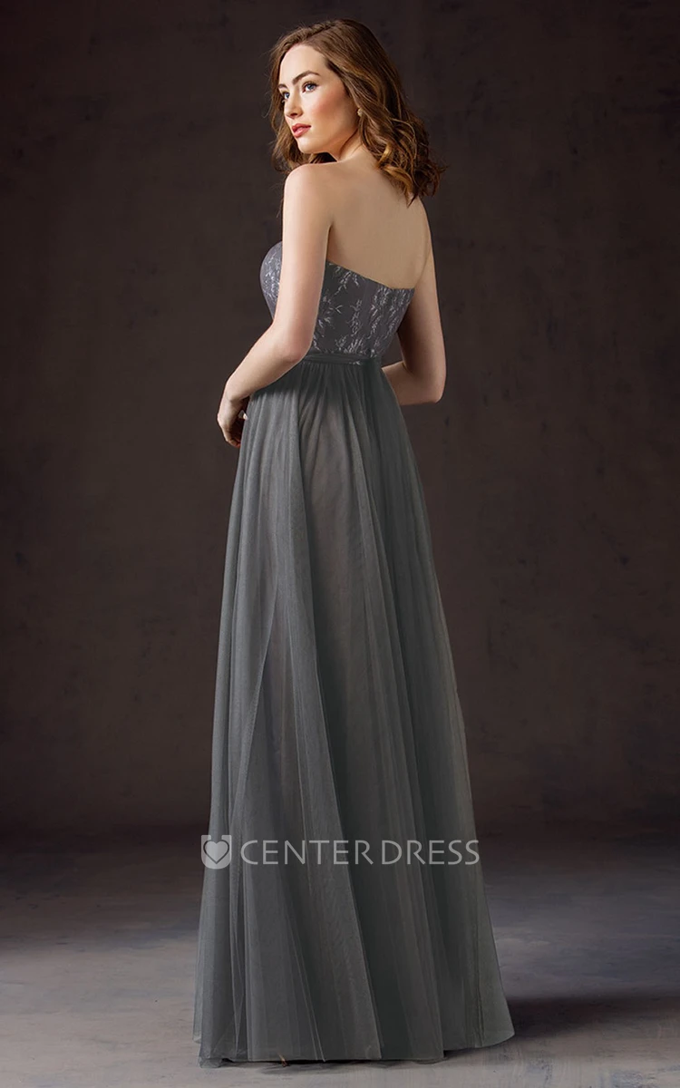 Sweetheart A-Line Floor-Length Bridesmaid Dress With Appliques