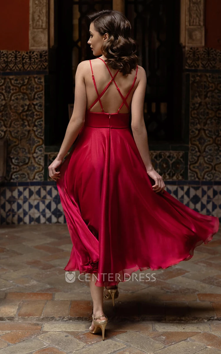 Romantic Sleeveless Satin A-Line Prom Dress for Women