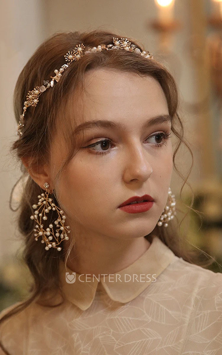 Elegant Forest Style Beaded Headbands and Rings