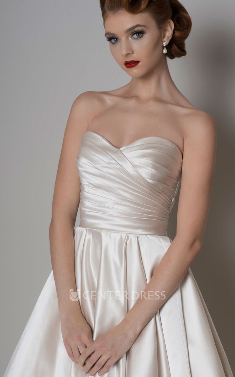 front criss cross wedding dress