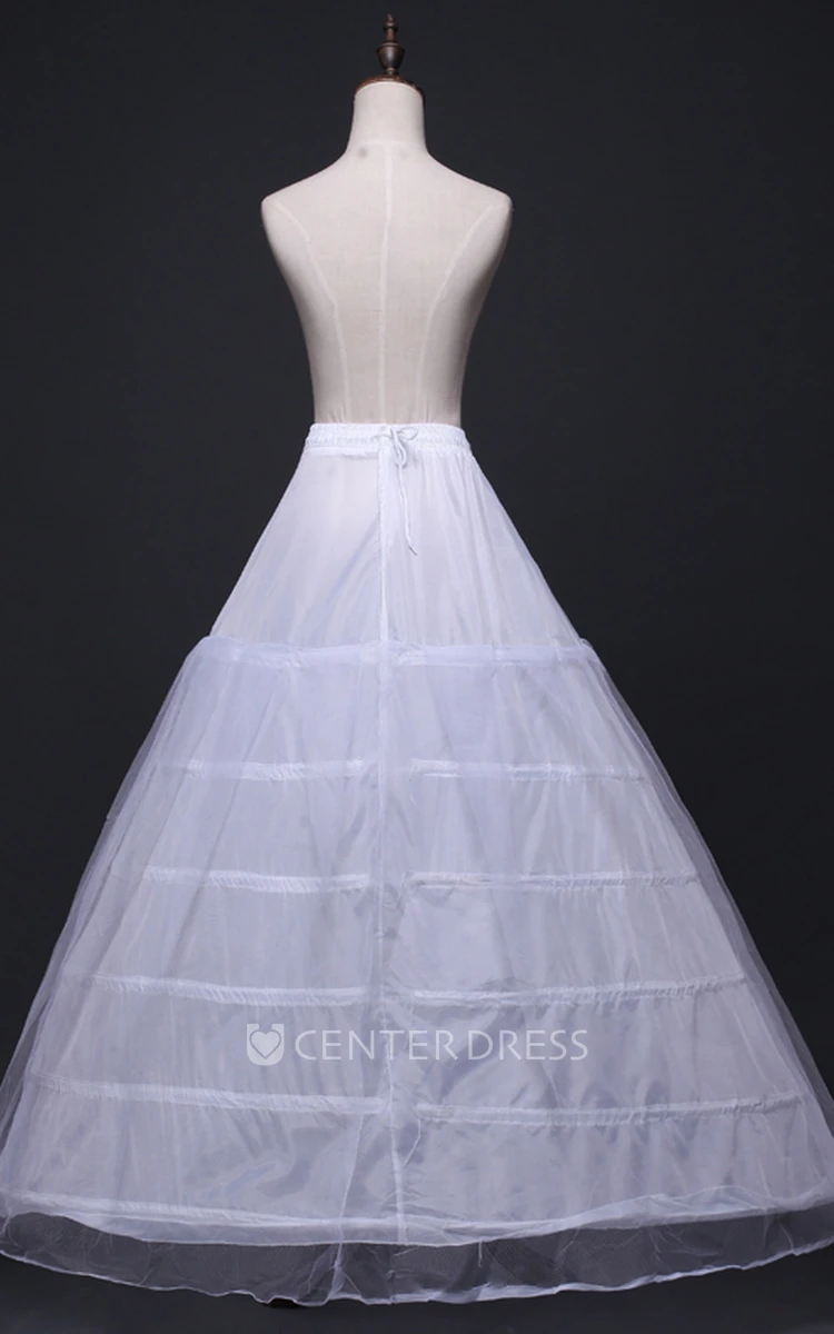 New Skirt Petticoat with Elastic Waist 6 Steel Ring Plus Mesh Wedding Skirt