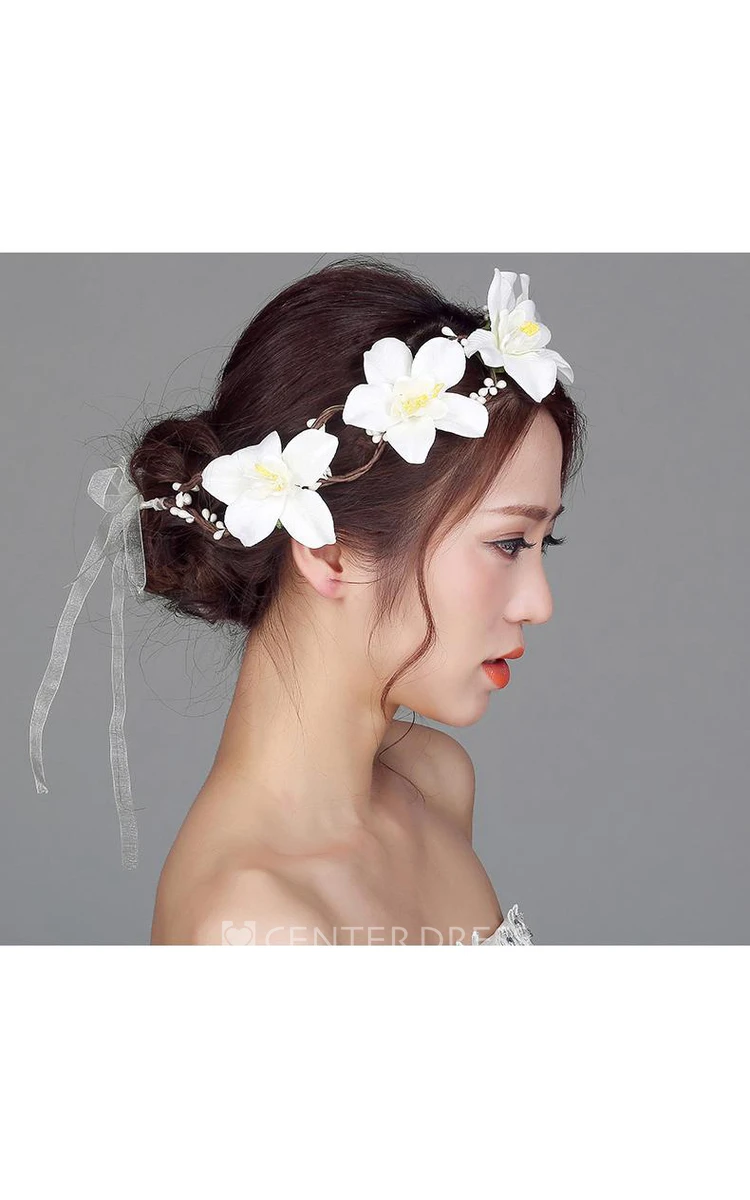 Flower Fairy Korean Flower Headdress Bride Wreath Heart Of The Female Flower Hair Wedding Holiday Jewelry