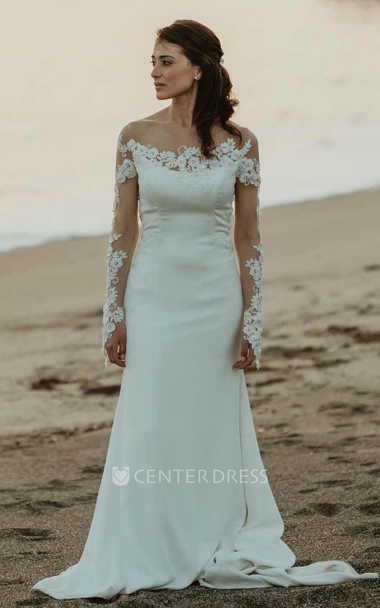 Casual sheath shop wedding dresses