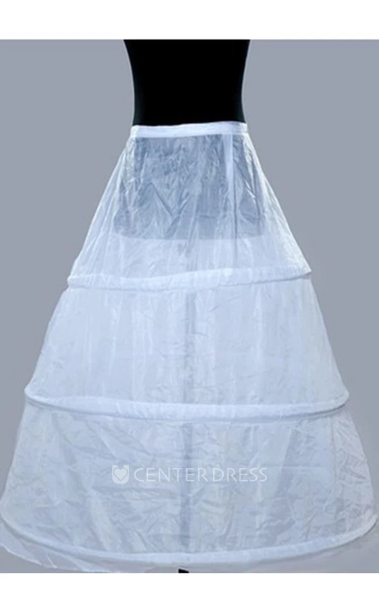 Specials Bride Wedding Petticoat with 3 Bone Steel Ring Straps Waist Skirt Support Lining