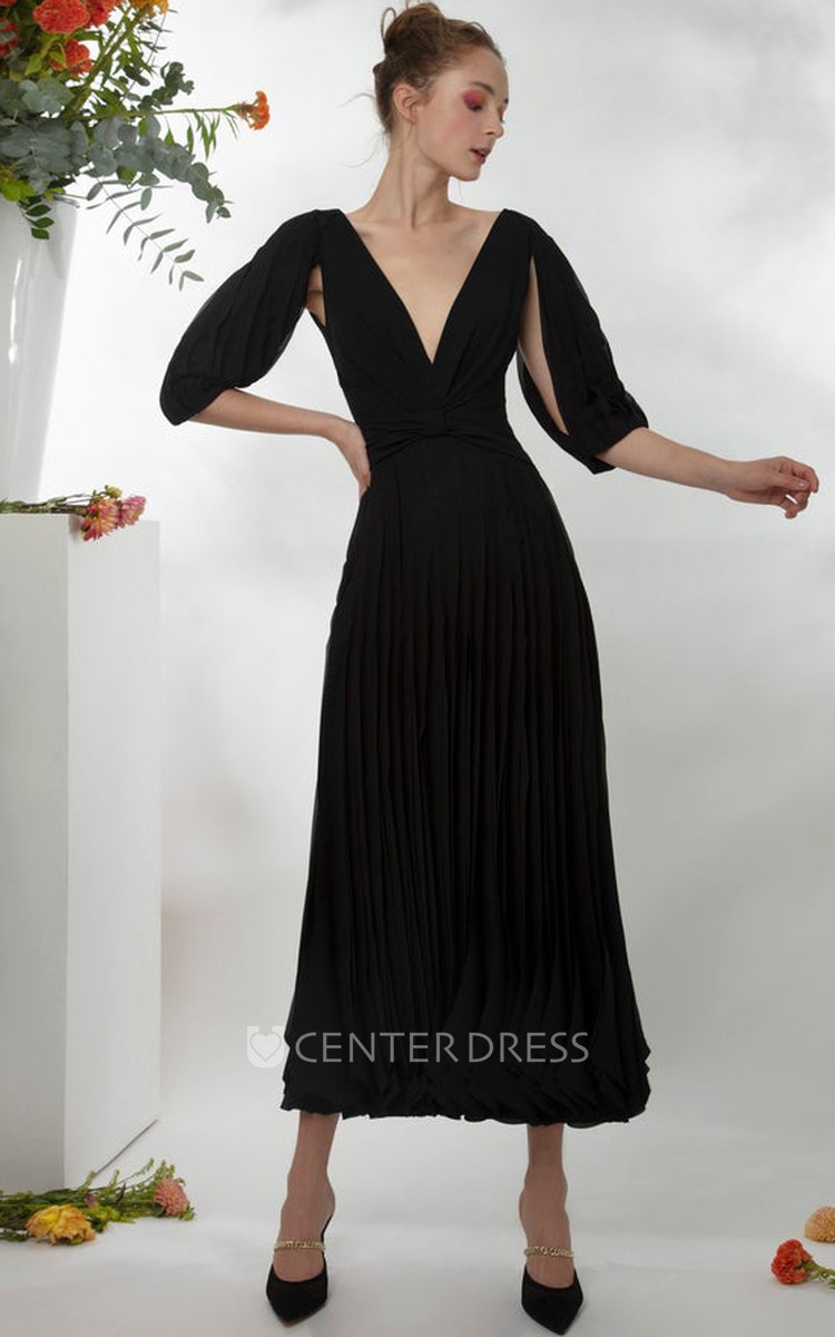 Adrienne Vittadini - Black Solid Casual A-Line Dress Polyester Nylon Modal  Merino Wool | SilkRoll