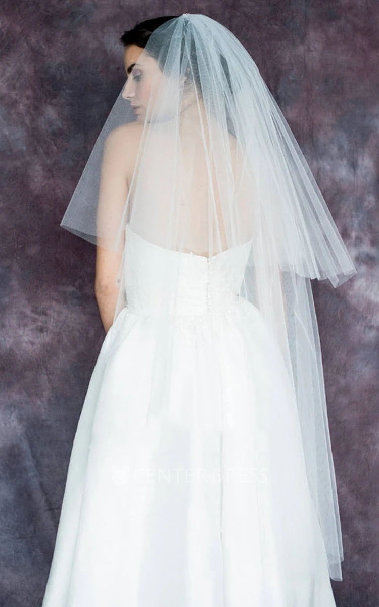 Double-Layer Simple Soft Tulle Wedding Veil