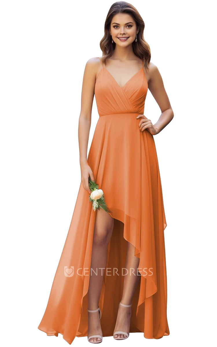 A-Line Chiffon V-neck Bridesmaid Dress Gorgeous & Ethereal