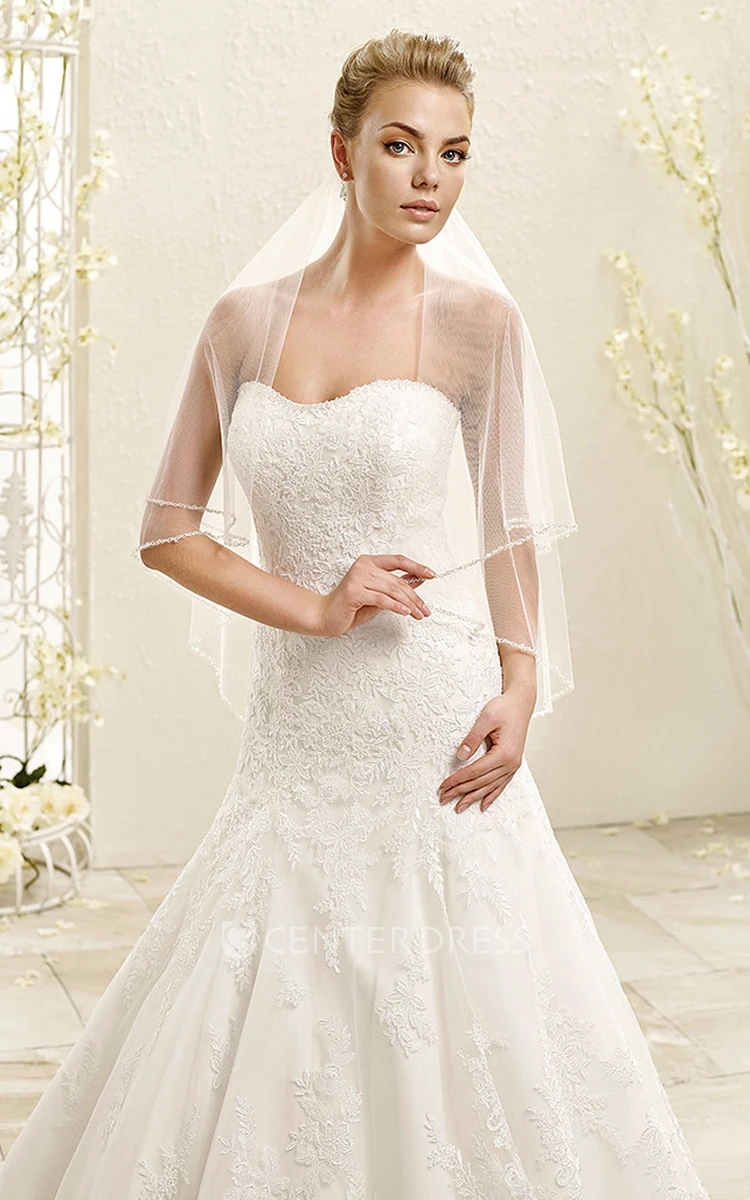 A-Line Sweetheart Lace Wedding Dress