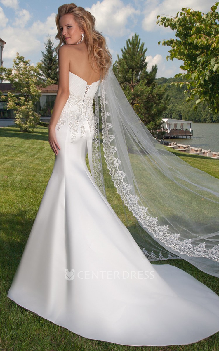 Satin Sweetheart Mermaid Wedding Dress