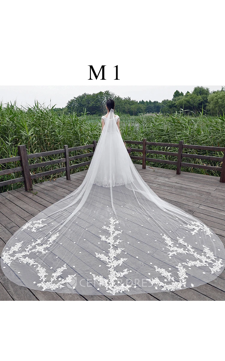 New Korean Style 3 Meters Double-layer Cover Trailing Bride Super Long Super Wide Veil
