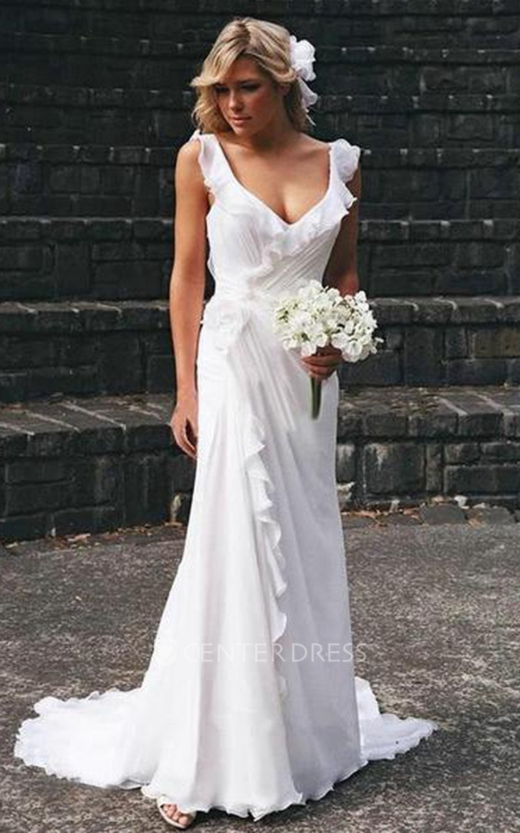 Back Zipper Wedding Dress