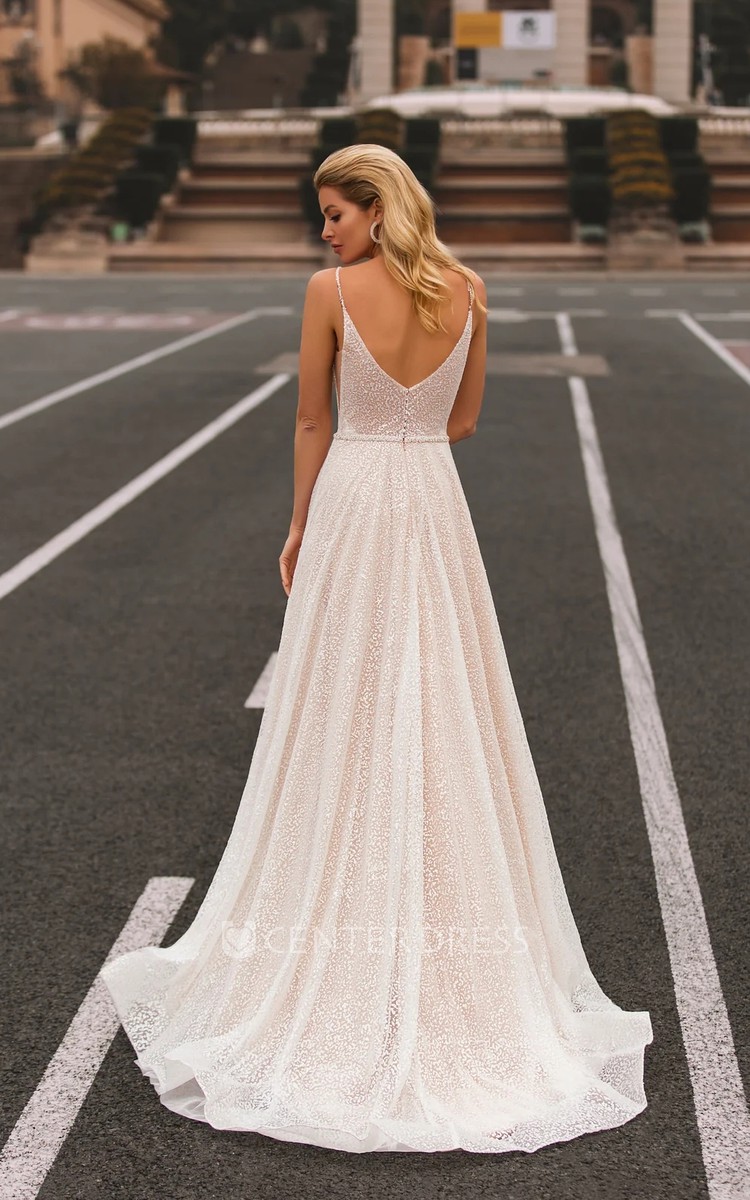 Chapel train wedding on sale dress