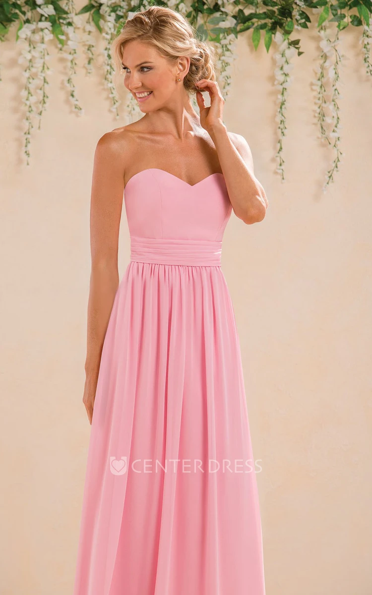 Sleeveless A-Line Chiffon Gown With Detachable Lace Style