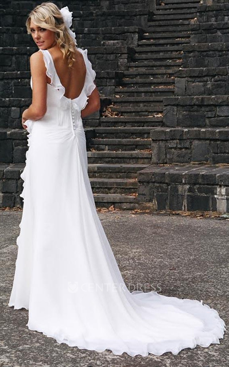 Back Zipper Wedding Dress