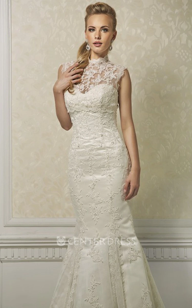 Mermaid Sweetheart Lace Wedding Dress With Illusion