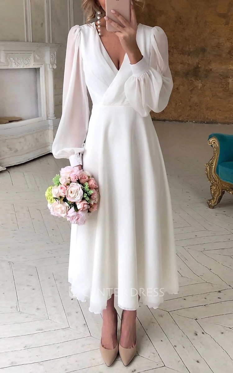 Poet Sleeve Wedding Dress